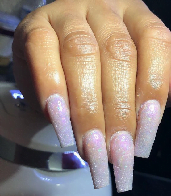 Uñas Lavander Gelish Tijuana Salon de Belleza Chop Shop