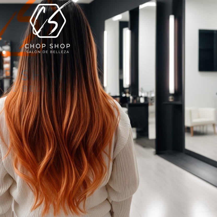 Naranja Ombre Color de Cabello Tijuana