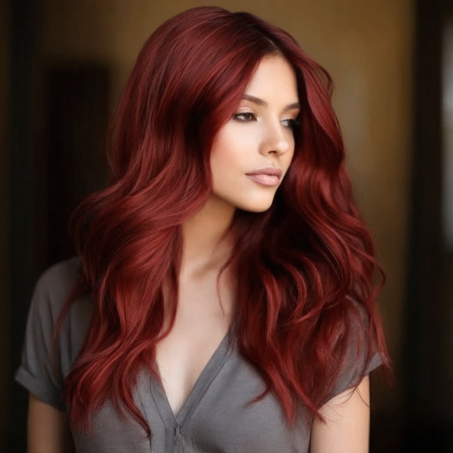 Efecto Rojo Pasión: Transiciones Suaves para un Look Apasionado para tu Cabello