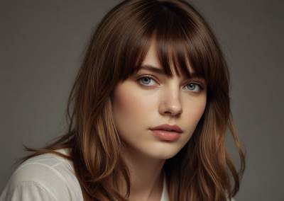 Curtain Bangs o Flequillo de cortina con capas