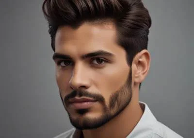 Quiff: Similar al pompadour, el quiff presenta cabello más largo en la parte superior peinado hacia arriba y hacia atrás, creando volumen y altura