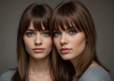 Flequillo de cortina con capas Corte de Pelo Tijuana