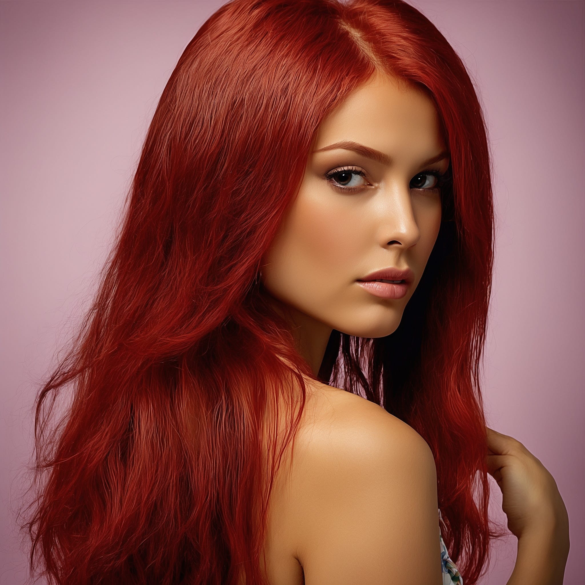 Fresa Suave Rojo Color de Cabello