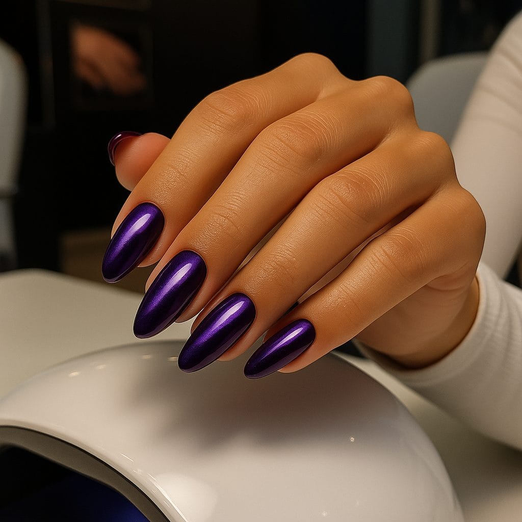 Morado Cat Eye – Uñas de Glamour y Estilo en Chop Shop Tijuana Morado Cat Eye – Uñas de Glamour y Estilo en Chop Shop Tijuana