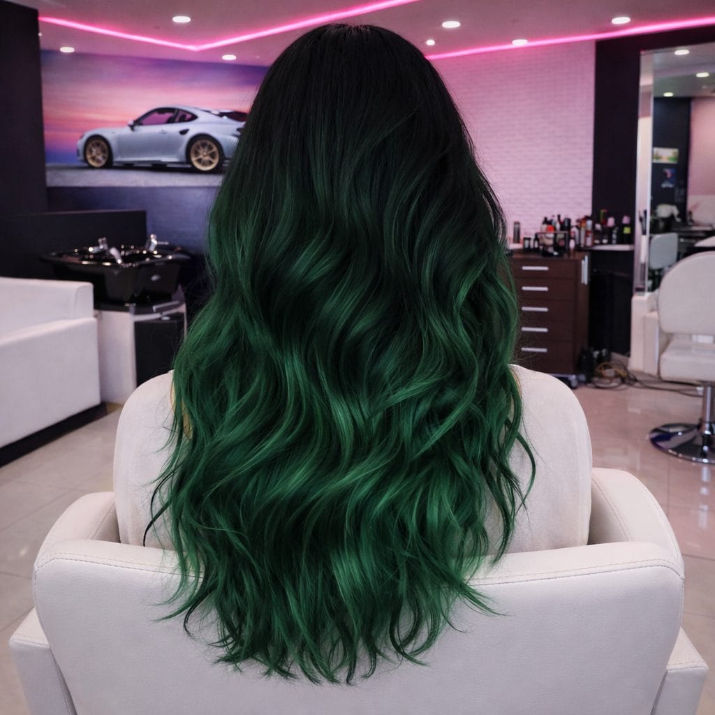 Balayage Envidia Esmeralda Balayage Envidia Esmeralda Tinte de Cabello en Tijuana Salon Chop Shop